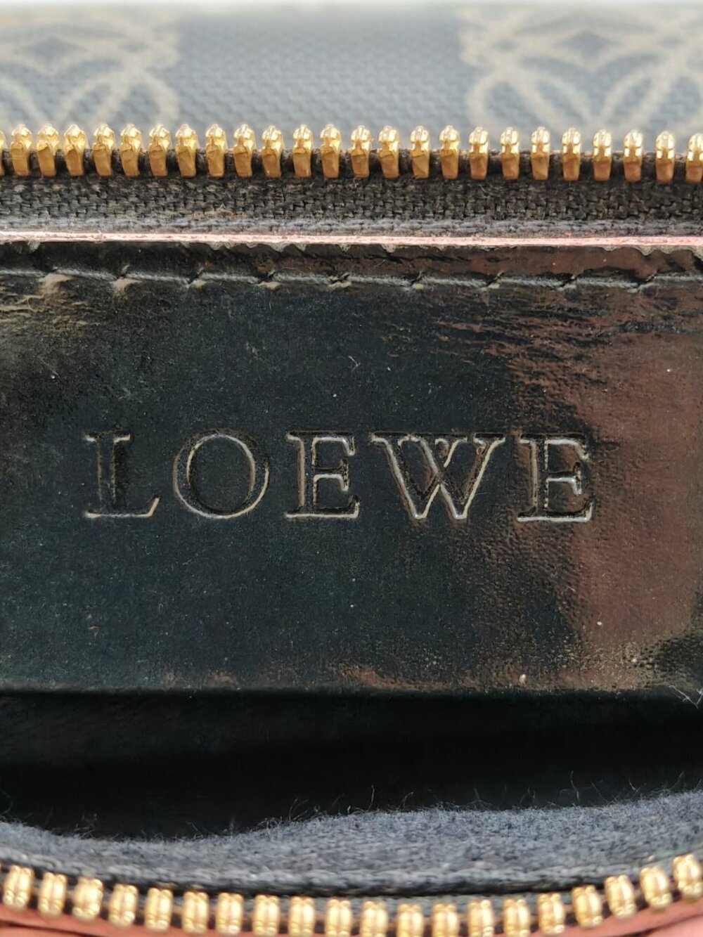 Loewe Anagram Chain Pochette Brown Canvas Leather Mini Shoulder Bag - Picture 9 of 11
